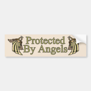 Protected By Angels Bumper Sticker
