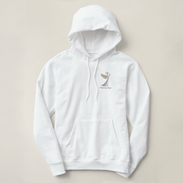 Protected by Angels modern hoodie (Design Front)