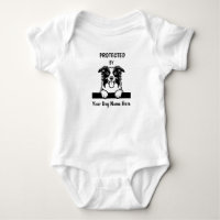 Protected by Border Collie Dog, Custom Dog Name