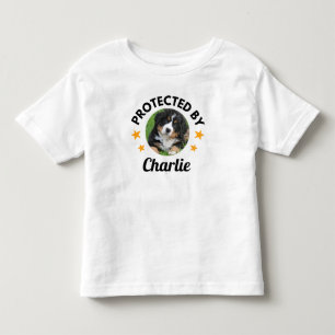 "Protected By" Custom Dog Name and Photo Toddler T-Shirt