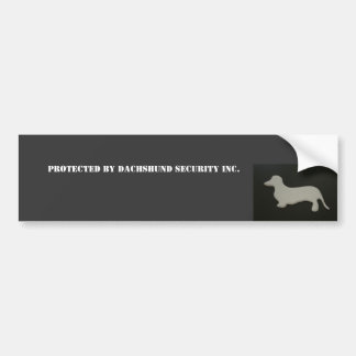 Protected by Dachshund Security Bumper Sticker