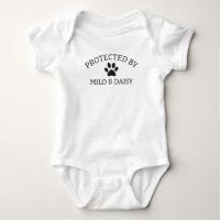 Protected By Dog , Best Friend Dog Shirt, Baby Sho