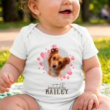 Protected by Dog Pink Hearts Personalised Photo