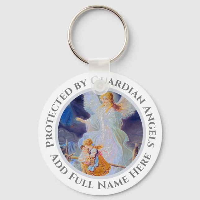 Protected by Guardian Angels Keychain (Front)