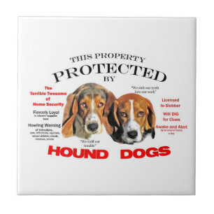 Protected by Hound Dogs Tile