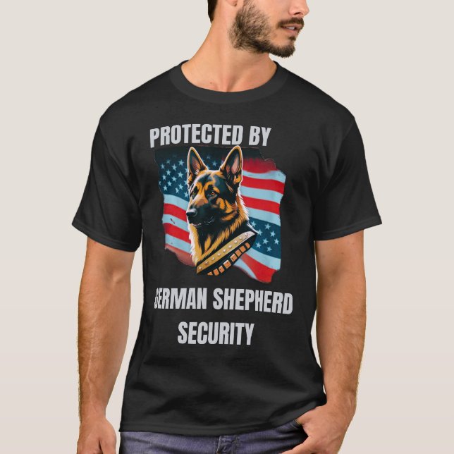 Protected By Loyal German Shepherd T-Shirt (Front)