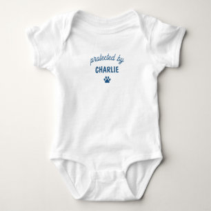 Protected By Pet's Name Funny Dog Baby Bodysuit