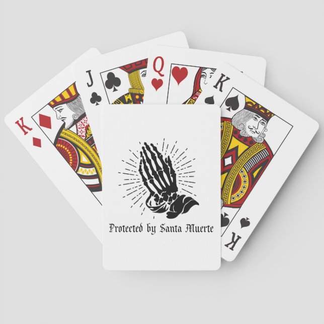 Protected by Santa Muerte Playing Cards (Back)