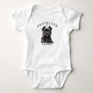 Protected By the Family Dog Baby Bodysuit