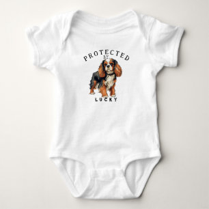 Protected By the Family Dog Baby Bodysuit