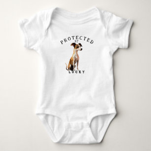 Protected By the Family Dog Baby Bodysuit