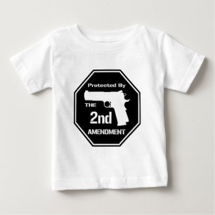 Protected By The Second Amendment (Black).png Baby T-Shirt