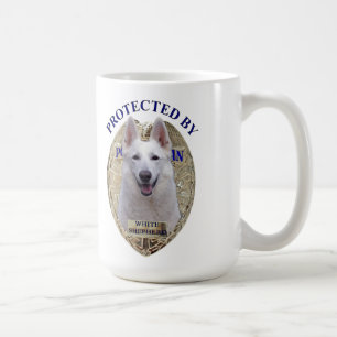 Protected By White Shepherd Coffee Mug