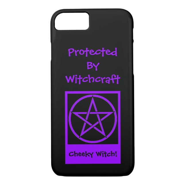 Protected by Witchcraft Cheeky Witch iPhone 7 case (Back)