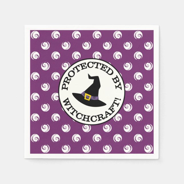 PROTECTED BY WITCHCRAFT! NAPKIN (Front)