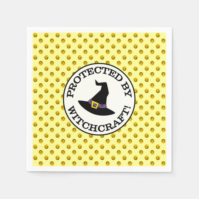 PROTECTED BY WITCHCRAFT! NAPKIN (Front)
