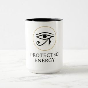 Protected Energy – Minimal Eye of Horus Symbol   Mug