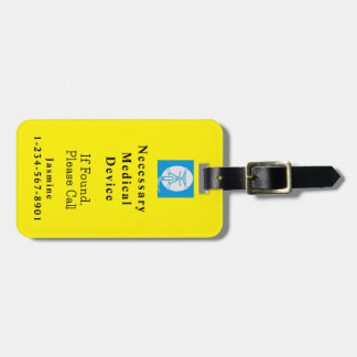 Protected Necessary Medical Device  Luggage Tag