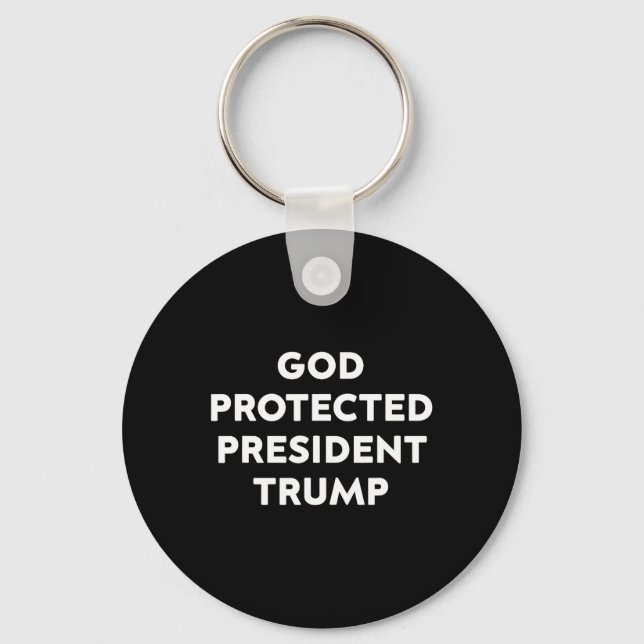 Protected President Trump  Key Ring (Front)