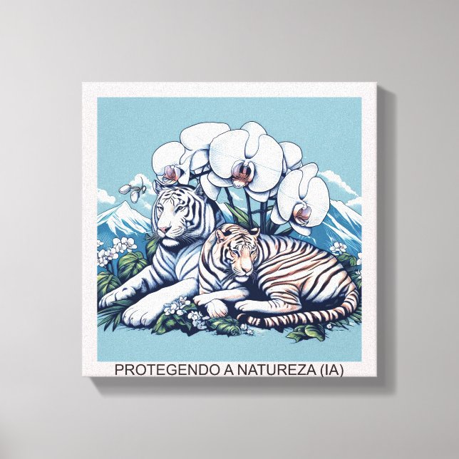 PROTECTING NATURE - Screen Printing Canvas Print (Front)