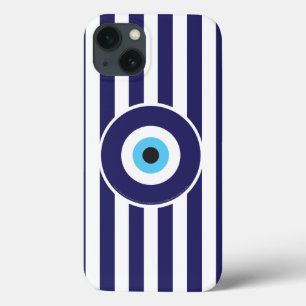 Protection from Evil Eye (Greek flag stripes) iPhone 13 Case