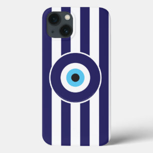 Protection from Evil Eye (Greek flag stripes) iPhone 13 Case