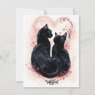 Protective Black Cats Valentine’s Day Card