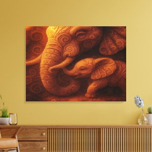 Protective Elephant Canvas Print