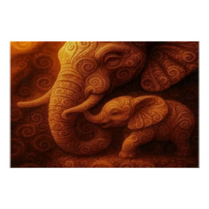 Protective Elephant  Poster