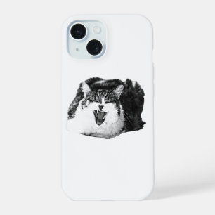 Protective Meow, Shaded Look iPhone 15 Case
