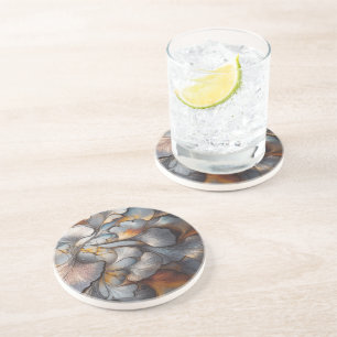 Protective Print Ginkgo Leaf Pattern Scratche  Coaster