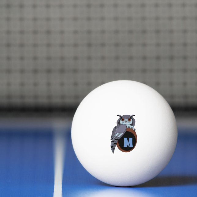 Protective Scop Owl Monogrammed Egg Ping Pong Ball (Net)