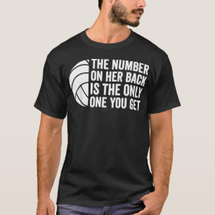 Protective Volleyball Daughter Number Mum Dad T-Shirt
