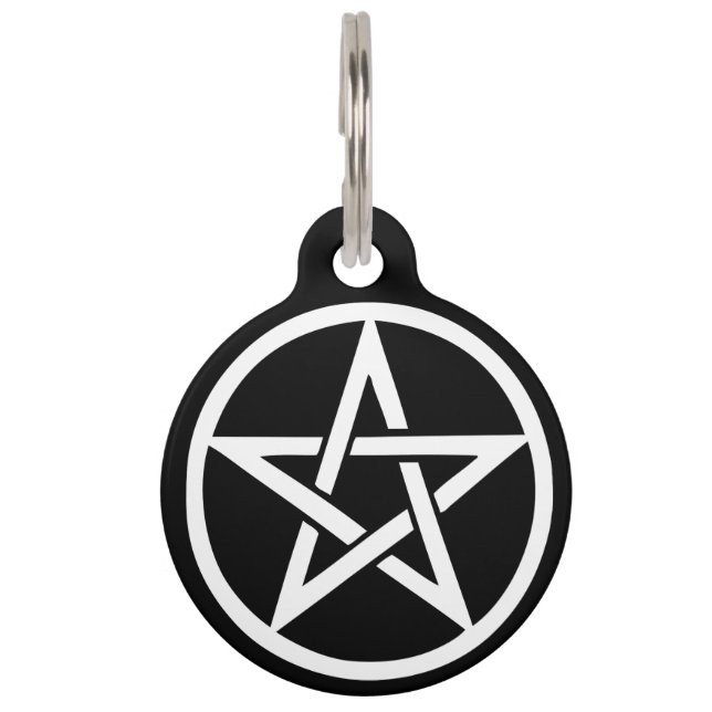 Protective Witches Familiar Pentacle Pet Tag (Front)