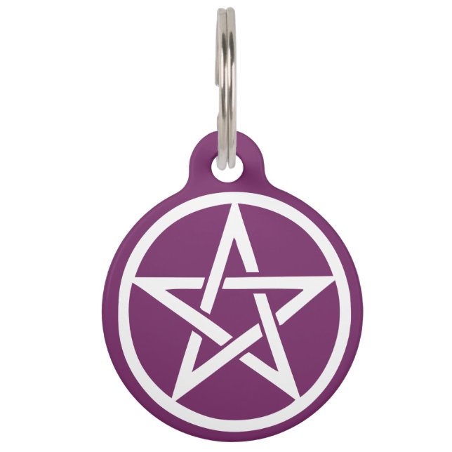 Protective Witches Pentacle Pet Tag (Front)