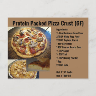 Protein Packed Pizza Crust Recipe Postcard