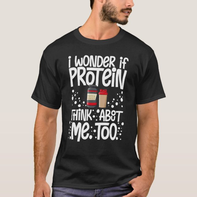 Protein Shakes Powder Whey Drinks Snacks Vegan Foo T-Shirt (Front)
