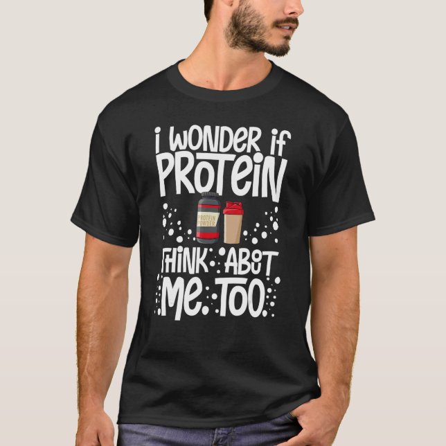 Protein Shakes Powder Whey Drinks Snacks Vegan Foo T-Shirt (Front)