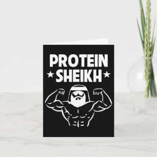 Protein Sheikh Funny Arabic Gym Fitness Lover Body Card