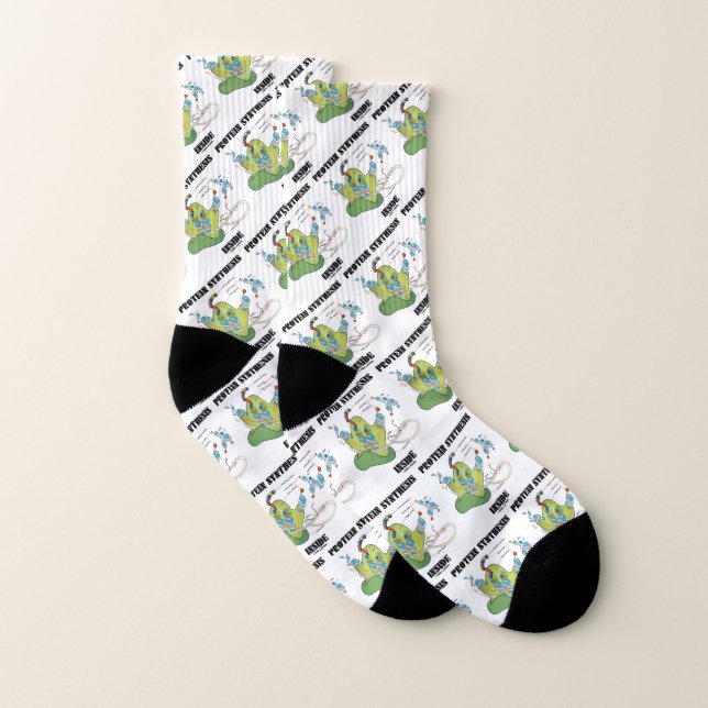 Protein Synthesis Inside Ribosome Biology Geek Socks (Pair)