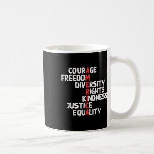 Protest America Courage Freedom Rights Resist Men  Coffee Mug