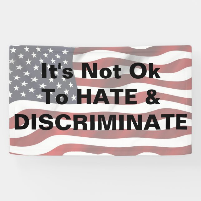 Protest Banner, Anti Discrimination Sign (Horizontal)