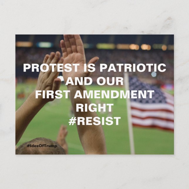 Protest is Patriotic First Amendment Resistance Postcard (Front)