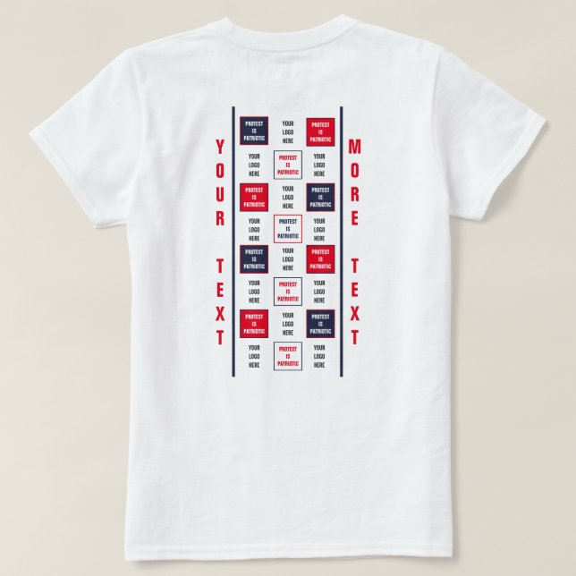 Protest is Patriotic Square Logo Template T-Shirt (Design Back)