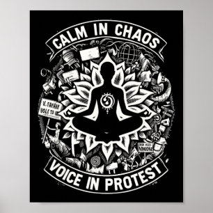 Protest Lotus Flower Yoga Namaste Zen Yoga Lover A Poster