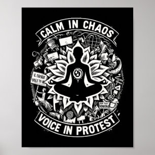 Protest Lotus Flower Yoga Namaste Zen Yoga Lover A Poster