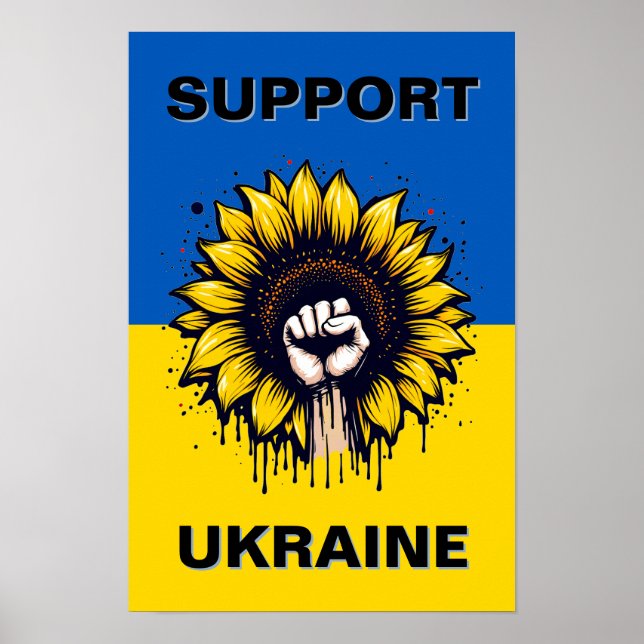 Protest Poster Support Ukraine Download (Front)