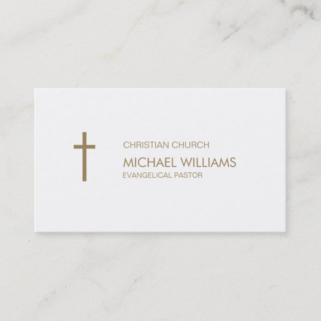 Protestant target cures catholic shepherd religion business card (Front)