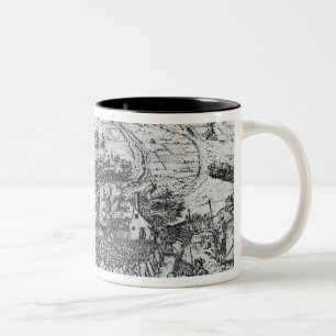Protestants meeting in the open around Antwerp Two-Tone Coffee Mug