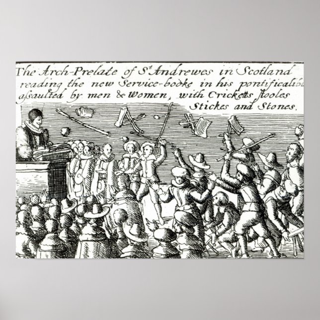 Protesters in Edinburgh, 1637 Poster (Front)